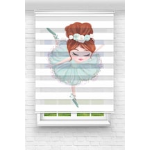 Perdeoutlet38 Baskılı Renkli Bale Kız1 Dijital Baskılı Zebra Perde-cocuk Odası-stor Perde Model:pz-2568 Çok Renkli