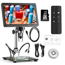Ece Opto-edu Dijital Mikroskop Tamirci Mikroskobu 10.1" Ips Lcd Hd Ekran Hdmı Ve Usb Bağlantısı 2000x Büyütme 20mp Kamera Şarjlı Tam Set