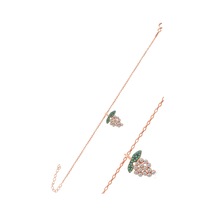 Gümüş Rose Zirkon Taşlı Üzüm Bileklik
