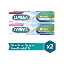 Süper 3 Yönlü Tutuş Diş Protez Yapıştırıcı Krem Naneli 40 Gr - 2 Adet
