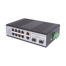 Spacenet 8 Port 10/100/1000+2 Sfp Fiber +2 Uplink Endüstriyel Poe