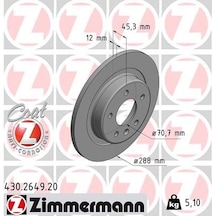 2 Adet- Zımmermann Arka Fren Aynası Insıgnıa B 2017 16 İnç 288x12x5dl Dolu 430.2649.20 13517857 13521008 Yr00078280