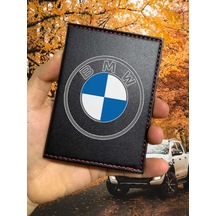 BMW Ruhsat Kabı Logolu Oto Ruhsat Kılıfı Vinleks Deri