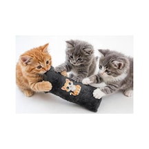 Kedi Köpek Hışırtılı Sesli Oyuncak Kadife Evcil Hayvan Oyun Oyuncağı Gri