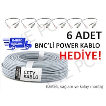 100 Metre Analog Sistem Için Kablo Set Bnc Power 3Lü Cc Tv Kablo