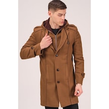 Plt8334 Dewberry Erkek Palto-Koyu Camel-Koyu Camel