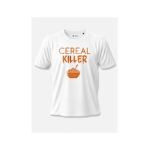 North Whiskers Cereal Killer Kelime Oyunu Baskılı %100 Pamuklu T-shirt Beyaz - 874904768 Beyaz - 874904768 Beyaz