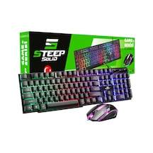 Steep Solid ST-KKM01S Mekanik His Rainbow Oyuncu Klavye Mouse Set