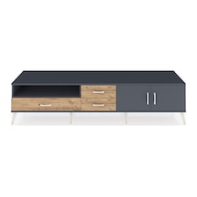Hyperion Tv Ünitesi 2 Raflı 3 Çekmeceli 2 Kapaklı 220x44x51 Antrasit-antrasit/çam Antrasıt/atlas Çam - Antrasıt