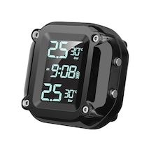 Cxinshop Lastik Basıncı İzleme Sistemi 2 Harici Sensörlü Motosiklet İçin Usb Şarj Tpms Cxinshop Lcd Ekran İki Tekerlekli Motosiklet Tpms
