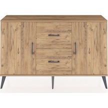Arges Konsol 2 Raflı 2 Çekmeceli 2 Kapaklı 132x30x83 Çam-çam/çam Çam/çam