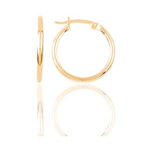 Gümüş Rose 26 Mm Şarnel Halka Küpe