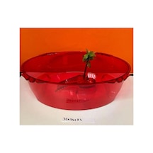 Kaplumbağa Bahçesi Oval 33x24x9h Kırmızı