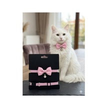 Pinky Bo Papyon Serisi Kedi Boyun Tasması Pastel Pembe