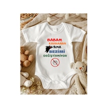 Lupi Baba %100 Pamuklu Yazılı Bebek Zıbını - 267 ekru