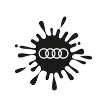 Audi Boya Sıçraması Görünümü Araba Stickerı 15Cm 2 Adet