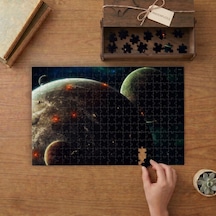 Gezegenler - Güneş Sistemi Tasarımı 240 Parça Ahşap Puzzle Ahşap Kutuda Mpy60271