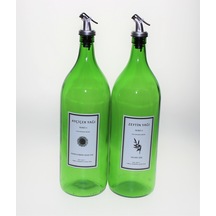 Zümrüt Yeşili 2&Apos Li 2'litre Zeytinyağı Sıvıyağ Şişesi Yağ