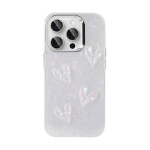Apple Uyumlu iPhone 15 Pro Kabartma Figürlü Parlak Zore Eralli Silikon Kılıf-kelebek Kelebek Kelebek