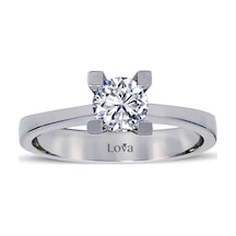 Lova E Renk 0,70 Karat Pırlanta Tektaş Yüzük - Hrd - 1050019