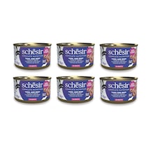 Schesir Ton Ve Sığır Etli Tam Ve Dengeli Broth Pişirme Suyunda Kedi Konservesi 85 Gr. X 6 Adet