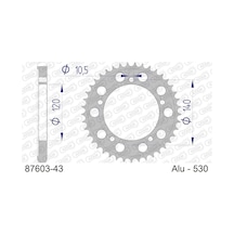Afam Suzukı Gsx-r1000 01-08 Aluminyum Arka Dişli 530