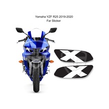 Yamaha Yzf R25 2019-2020 X Siyah Beyaz Far Sticker Far Gözü Far F