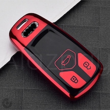 Audi A6 A5 A4 Q7 Q5 S4 S5 S7 B9 A4l 4m 8w Tt Tts Rs 8s Parlak Tpu Anahtar Kılıfı Kırmızı
