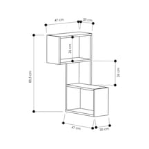 Rafkestir Ibiza Corner Raf Set Antrasit ( Mat )