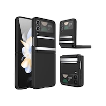 Newface - 139 - Samsung Galaxy Z Flip 3 Kılıf Belt Flip Kapak - Csmo-tex - - Siyah Sıyah