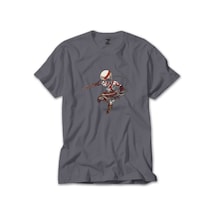 God Of War Kratos Cartoon Gri Tişört