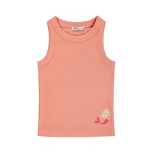 Civil Girls Denizkızı Baskılı Crop Atlet 6-9 Yaş Tişört - Pudra Somon