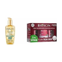 Keratin & Argan Onarıcı Saç Bakım Yağı 150 Ml - Yıpranmış Ve Hasar Görmüş Saçlar Ve Bioxsine 3 Al 2 Öde Saç Dökülmesine Karşı Bitkisel Şampuan 3 X 300 Ml