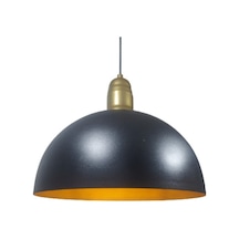 Retro Rustik Metalsarkıt Avize Siyah Içi Altın 40 Cm En Siyah