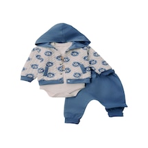 Mini Pakel Kapitone Kumaş Erkek 3 Lü Takım 3-12 Aylık -1366274 - Mavi mavi