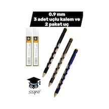 0,9 Mm 3 Adet Uçlu Kalem Ve 2 Paket Uç Kalemler Plastik Gövdelidir Çok Renkli