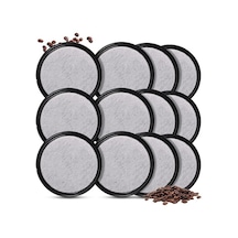 Metabagua Kahve Makineleri Için Uyumlu 12 Paket Kahve Makinesi Su Filtreleri, Yedek Kömür Su Filtreleri J3aej6 Siyah