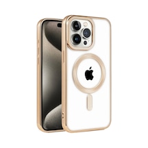 Apple İphone 14 Pro Kılıf Kronos Magsafe Kapak - Gold 0.2M-Çok Renkli