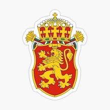 Bulgaristan Arması Sticker Araba Oto Etiket 18cm