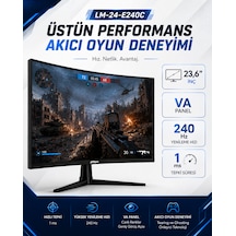 Dhı-lm24-e240c Va Panel Curved Kavisli 23,6 İnç 240 Hz 1920 H 1080 V Çözünürlük 1 Ms Gaming Monitör