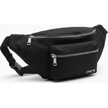 Ren.ga.renk Siyah Unisex Bel Çantası Çapraz Askılı Günlük Kullanım Fermuarlı 30x13 Cm Rengaren