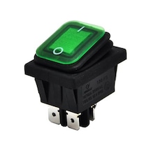 Ic-104W Geniş Körüklü Işıklı Yeşil Anahtar On-Off 4 Uçlu 220V