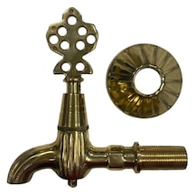 Nostaljik Sarı Pirinç Banyo Hamam Şadırvan Çeşme Osmanlı Musluk