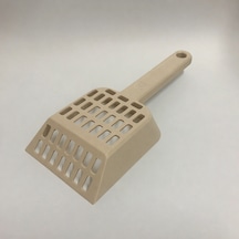 Bezos 3d Baskı Kedi Kumu Küreği - Geniş Hazneli Eleme Küreği-bej Dfnbez