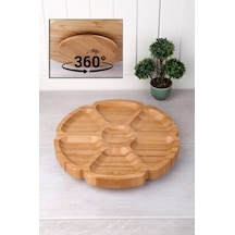 7 Bölmeli 25 Cm Dönerli Bambu Sunum Royaleks-bls Ds7-2525 Diğer
