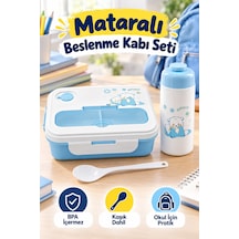 Mataralı Beslenme Kabı Seti - Bpa İçermez - Kaşık Dahil Çok Renkli