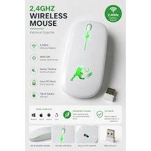 2.4 Ghz Usb Wireless Kablosuz Şarjlı Mouse Rgb Led Işıklı 800-1600 Dpi Ayarlanabilir Sessiz Click Mouse Diğer