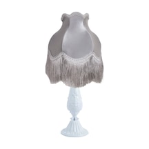 Gri Kadife Kaplı Yatak Odası Salon İçin Vintage Abajur AB0342 Diğer