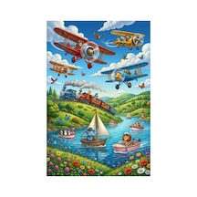 Kartela Halı Sevimli Yol Arkadaşları Kaymaz Taban Çocuk Oyun Halısı - 100 X 150 Cm Çok Renkli