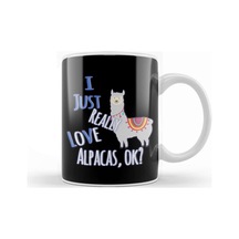 Cute & Funny I Just Really Love Alpacas Ok Kupa Bardak Porselen Karışık